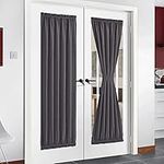 NICETOWN Grey French Door Curtains 