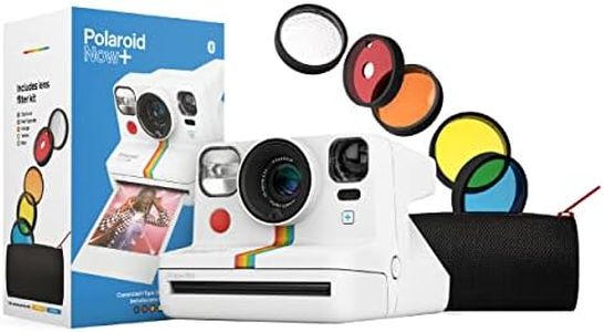 Polaroid Now+ White (9062) - Bluetooth Connected I-Type Instant Film Camera with Bonus Lens Filter Set