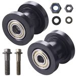 JINGKE 8mm and 10mm Chain Roller Pulley Tensioner Wheel Guide Per for Motorcycle Mini Bike Atv 125cc 140cc 160cc SSR XR125 CRF50 KLX110 Pitster Pit Dirt Bike Parts（BLACK）