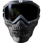 Birdz Skullbird Black Padded ATV Motorcycle Riding Goggle with Face Mask Smoke Lens