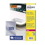 Avery L6008-5 Resistant Labels, Silver (A4 Sheet of 25 x 10 mm, 945 Labels)