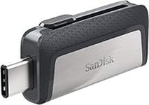 SanDisk 256GB Ultra Dual Drive USB Type-C Flash Drive, with reversible USB Type-C and USB Type-A connectors, for smartphones, tablets, Macs and computers