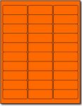 Fluorescent Address Labels - 1" x 2-5/8" - 30 Per Sheet - Bright Neon Color Mailing Stickers for High Visibility - Inkjet/Laser (Orange, 750 Labels)