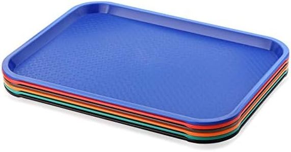 New Star Foodservice 6-Piece Fast Food Tray, 12 by 16-Inch, Assorted Colors