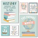 6 Boho US History Classroom Decor - US History Posters, Social Studies Classroom Decorations, History Teacher Supplies, Social Studies Posters, World History Posters For Classroom High School