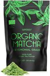 Organic Matcha Green Tea Powder - Ceremonial Grade - 120g (120 servings) - Premium Matcha Tea Powder - Certified Organic by The Soil Association - 100% Pure Stone Ground Tea Leaves - Vegan