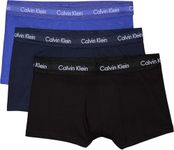 Calvin Klein Men’s 3 Pack Low Rise Trunks, Multicolour (Black/Blueshadow/Cobaltwater Dtm Wb), XL