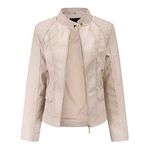 Women's Trendy Faux Leather Jacket Moto Short Jacket Fashion PU Jacket Coat