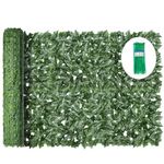 KASZOO Artificial Ivy Privacy Fence Screen, 120x40in Artificial Hedges Fence and Faux Ivy Leaves Balcony Privacy Screen Decoration for Outdoor Garden