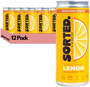 SORTED. Lemon Prebiotic Soft Drink | Boosts Gut Health | High-Fibre, 99.9% Sugar-Free, Low Carb, Low Calories | 12x250ml Cans