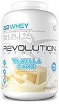 Revolution Nutrition, Iso Whey, Protein Powder, 100% Isolate, Premium Formula, Gluten Free, Low Carb, Promoting Lean Muscle Growth in Men & Women, 28g Of Protein Per Scoop, 908g, 27 Servings (Vanilla Cake, 2 Pound)