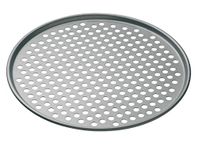 MasterClass 32 cm Perforated Pizza Tray with PFOA Non Stick, Robust 1 mm Thick Carbon Steel