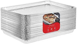 Stock Your Home Aluminum Pans Cookie Sheet Baking Pans (15 Pack) Disposable Aluminum Foil Trays - Reusable and Durable Nonstick Baking Sheets – Disposable Cookie Sheet Foil Pans - 16 Inch x 11 Inch