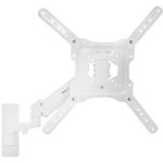 VIVO Premium Aluminum Single TV Wall Mount for 23 to 55 inch Screens, Adjustable Arm, Fits up to VESA 400x400, White, MOUNT-G400W