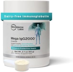 Microbiome Labs Mega IgG2000 Gut Health Powder for Women, Men & Kids 2+ - IgG Immunoglobulin Supplement for Digestive Health Support - Dairy-Free Bovine Colostrum Supplement Alternative (2.1 Ounces)