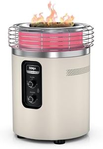 Ninja Fireside360™ Outdoor Heater & Fire Pit | 3 Modes: Flame, Heat, Flame & Heat | Portable for Patio, Deck, Camping, Beach | Easy Control Smokeless Flames | Push to Start Ignition | Stone | OF101ST