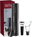 Zorzel Wine Opener Kit- Rechargeable Electric Wine Opener - Electric Wine Bottle Opener - Attached Foil Bottle Cutter - Wine Stopper