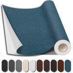 Shagoom Leather Repair Kit, 17X79 Inch Self Adhesive Leather Patch Waterproof, DIY Large Vinyl Patches for Couches, Furniture, Kitchen Cabinets, Wall (Blue, 17X79 Inch)