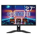 Gigabyte M27Q 27" 170Hz 1440P -KVM Gaming Monitor, 2560 x 1440 SS IPS Display, 0.5ms (MPRT) Response Time, 92% DCI-P3, HDR Ready, FreeSync Premium, 1x Display Port 1.2, 2x HDMI 2.0, 2x USB 3.0