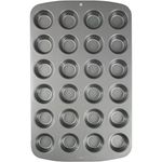 PME CSB111 Carbon Steel Non-Stick 24 Cup Mini Muffin Pan Grey