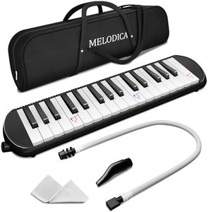 MelWinForee Melodica Instrument: Air Piano Keyboard, 32 Keys, with Carrying Bag - Gift for Kids, Beginners, and Adults - Black