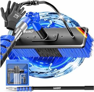 MASKO® Brosse de lavage télescopique avec raccord d'eau 7,2 m Brosse de nettoyage avec manche télescopique extensible | Balai télescopique | Nettoyage des fenêtres et des installations PV | Poils