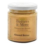 Butters & More Vegan Natural Almond Butter (200G) Unsweetened Single Ingredient Creamy Nut Butter. Keto & Diabetic Friendly.