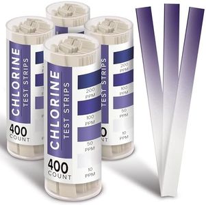 400 Count Chlorine Test Strips for Restaurant Supplies, Bulk Easy to Read Water Test Strips, Quick Result Chlorine Test Kit for Pools, Restaurants, Food Service