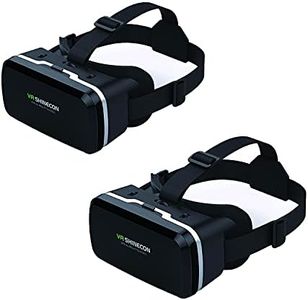 VR Headsets Compatible with All Smartphones-Virtual Reality Headsets VR Cardboard Upgrade New 3D VR Box Glasses (VR6.0 2PACK)