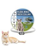 Cat Flea Collar, Adjustable Flea and Tick Collar for Cats and Kittens, Silicone Prevention Collar Waterproof & Safe for All Breeds and Sizes