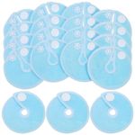 Beavorty 28Pcs G Tube Pads Holder for Feeding Support Abdominal G Tube Button Covers Reusable Feeding Tube Supplies Soft G Tube Covers for Breastfeeding Nursing Care Blue