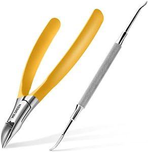 MR.GREEN Toenail Clippers Stainless Steel Ingrown Nail Cutter Thick and Hard Nails Pedicure Manicure Tools (Orange+Nail Remover)