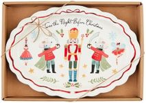 Mud Pie Ncracker Boxed Sentiment Plates, 6 3/4" x 9 3/4", WHITE