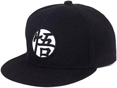 Anime Baseball Cap Canvas Snapback Cap Hip-Hop Style, Black, One Size