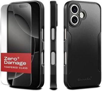 Sahara Scorpion Case for iPhone 16, Classic Series Protection Kit Compatible with MagSafe – Case with Tempered Glass Screen Protector, Black (CP00641)