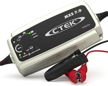 CTEK MXS 7.0 Fully Automatic Battery Charger (Charges, Maintains and Reconditions Car, Caravan & Motorhome batteries) 12V, 7 Amp - UK Plug, Black