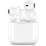 Ture Wireless Earbuds Bluetooth Ear Buds Noise Cancellation in Ear Headphones IPX5 Waterproof 24H Playtime Hi-Fi Stereo Earphones Wireless Headstes with Mic for iPhone/Samsung/Android - White