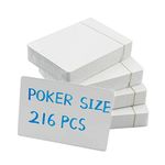 Yuanhe Blank Playing Cards to Write on Poker Size Printable Flash Cards for DIY Games 216PCS