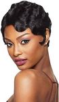 Bybrana Hair Short Finger Wavy Wig Curly Black Cute Nuna Wig Real Retro African Black Wigs for Women Mommy Wig Is Looks Natural (1B black)