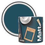 Rust-Oleum Colours Matt Emulsion Wall and Ceiling Paint - Commodore Blue 2.5L