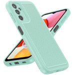 FNTCASE for Samsung A14 Phone Case: Dual Layer Shockproof Drop Protection Case - Galaxy A14 4G/5G 360 Military Grade Protective Mobile Phone Cover Rugged Matte Heavy Duty Slim TPU Cases Mint Green