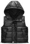 AIEOE Boys Girls Down Vest Lightweight Winter Sleeveless Puffer Jacket Water Resistant Wash Free Outerwear Gilet Black 3-4 Years