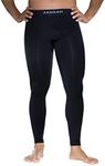 Zensah Base Layer Compression Tights - Running, Basketball Tights (Black, Large/X-Large)