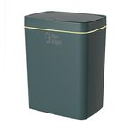 House of Quirk Automatic Bathroom Trash Can, Smart Garbage Can with Lid Small Trash Bin, Motion Sensor Trash Can Touchless, Kitchen Trash Can Slim Waste Basket (15Litre, Green)