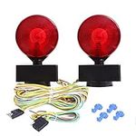 CZC AUTO 12V Two Sided Magnetic Towing Light Kit for Trailer RV Boat Truck -Magnetic Strength 55 Pounds