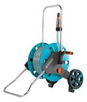 Gardena CleverRoll M Set: Hose Trolley with 20 m of Classic Hose and a Spray Nozzle with Clip Holder for Storage, Anti-drip Device, Crank Side Freely Selectable (18513-20)