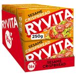 Ryvita Sesame Crispbread | Healthy Snack | High in Fibre | 16 PACKS of 250g