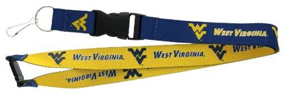 aminco NCAA West Virginia Mountaineers Reversible Lanyard, Team Colors, one Size (CCP-LN-162-82)