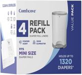 Comficove Refills Compatible with DEKOR MINI Diaper Pails | 4 Pack | Extra Thick Diaper Pail Refill Liners | Fresh Scent | Easy to Replace and Dispose of Diaper Bag | Odorless Baby Diapers Disposal