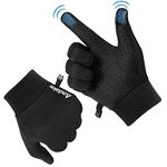 Andake Running Gloves Winter Warm Gloves Liners Touch Screen Texting Gloves, Flexible&Lightweight for Running Cycling Hiking Driving for Men and Women